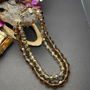 Carnegie glass necklace vintage A29 🔥